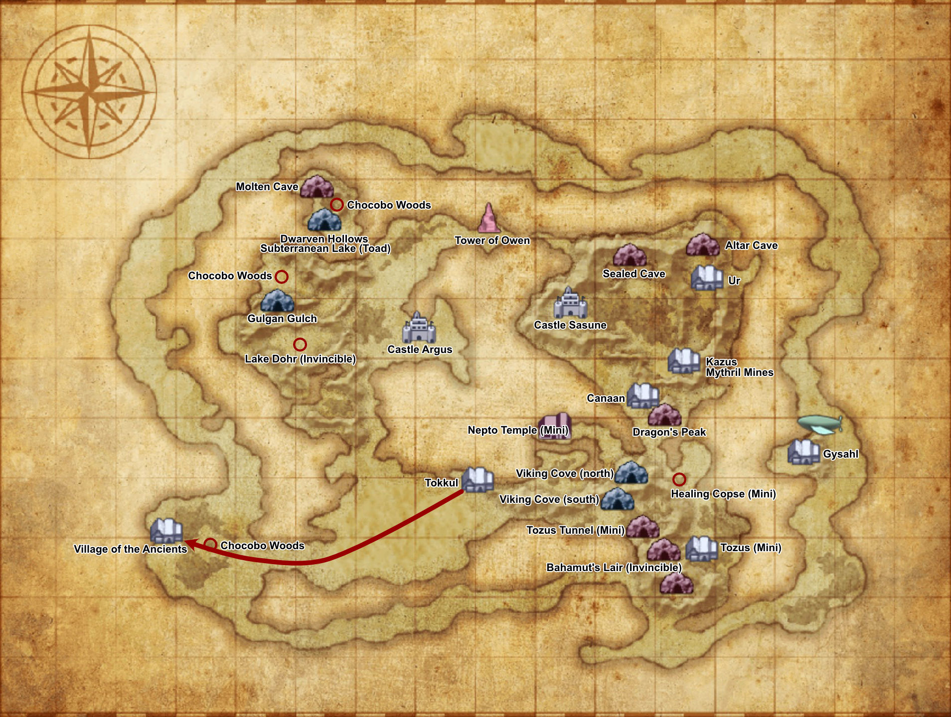 Village of the Ancients - world map