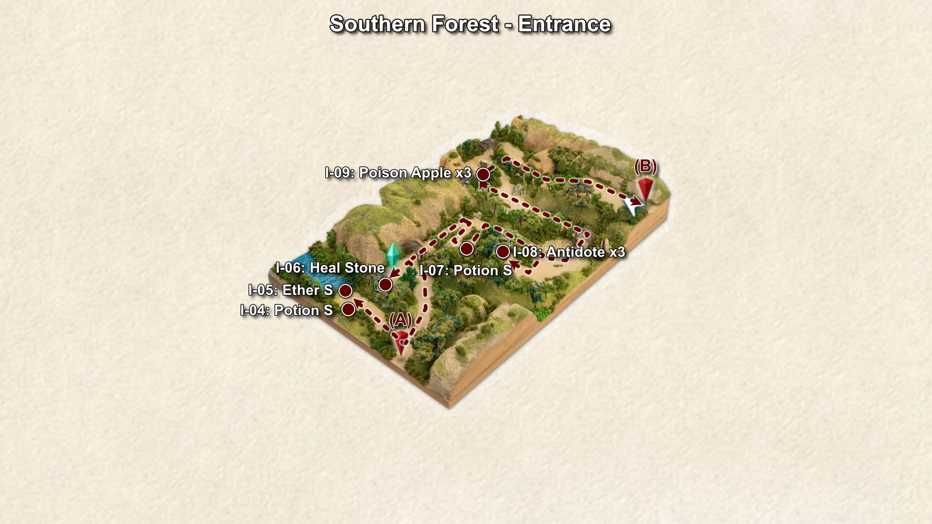 0303. Southern Forest - Entrance Map