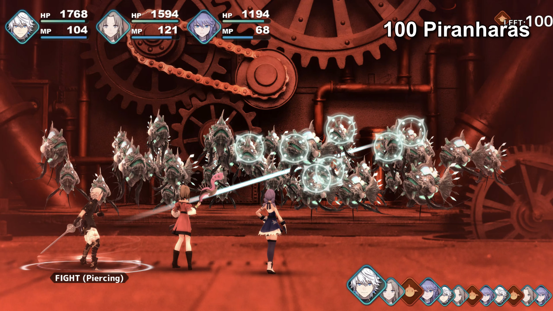 0519. Uzra Fighting 100 Piranharas