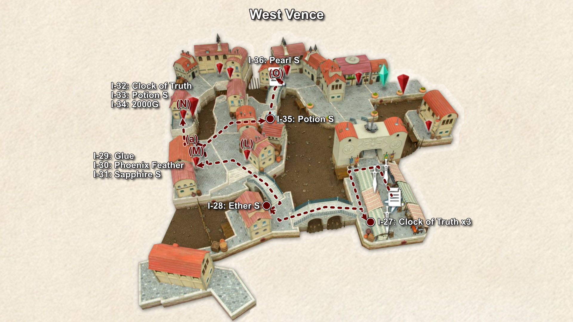 0612. West Vence Item Map