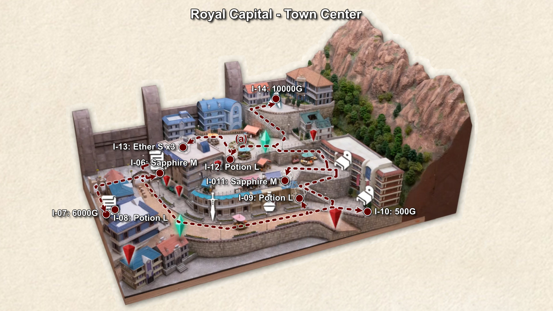 1406. Town Center Item Map