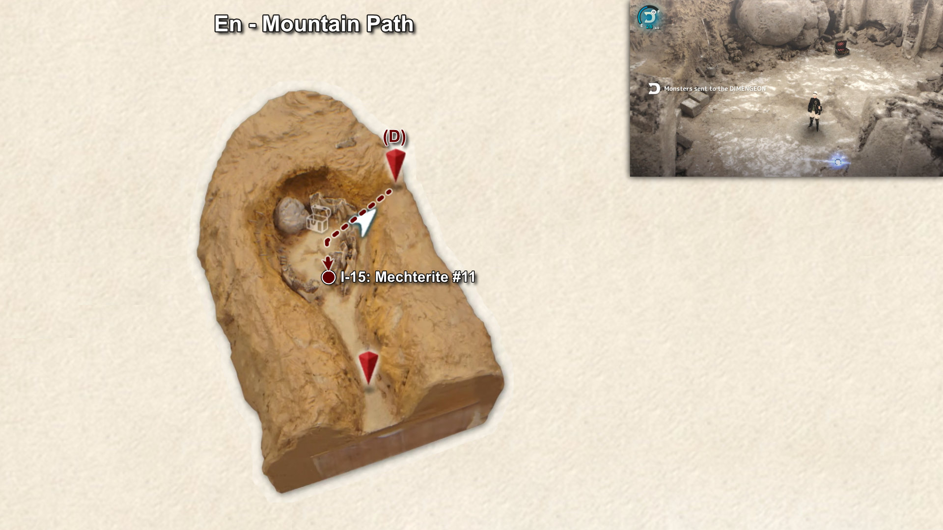 1910. Mechterite Location - En Mountain Path