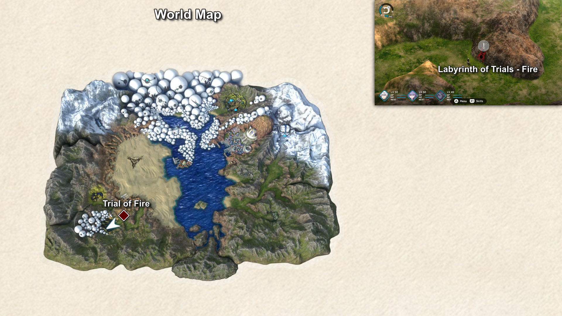 4011. World Map - Path to Trial of Fire