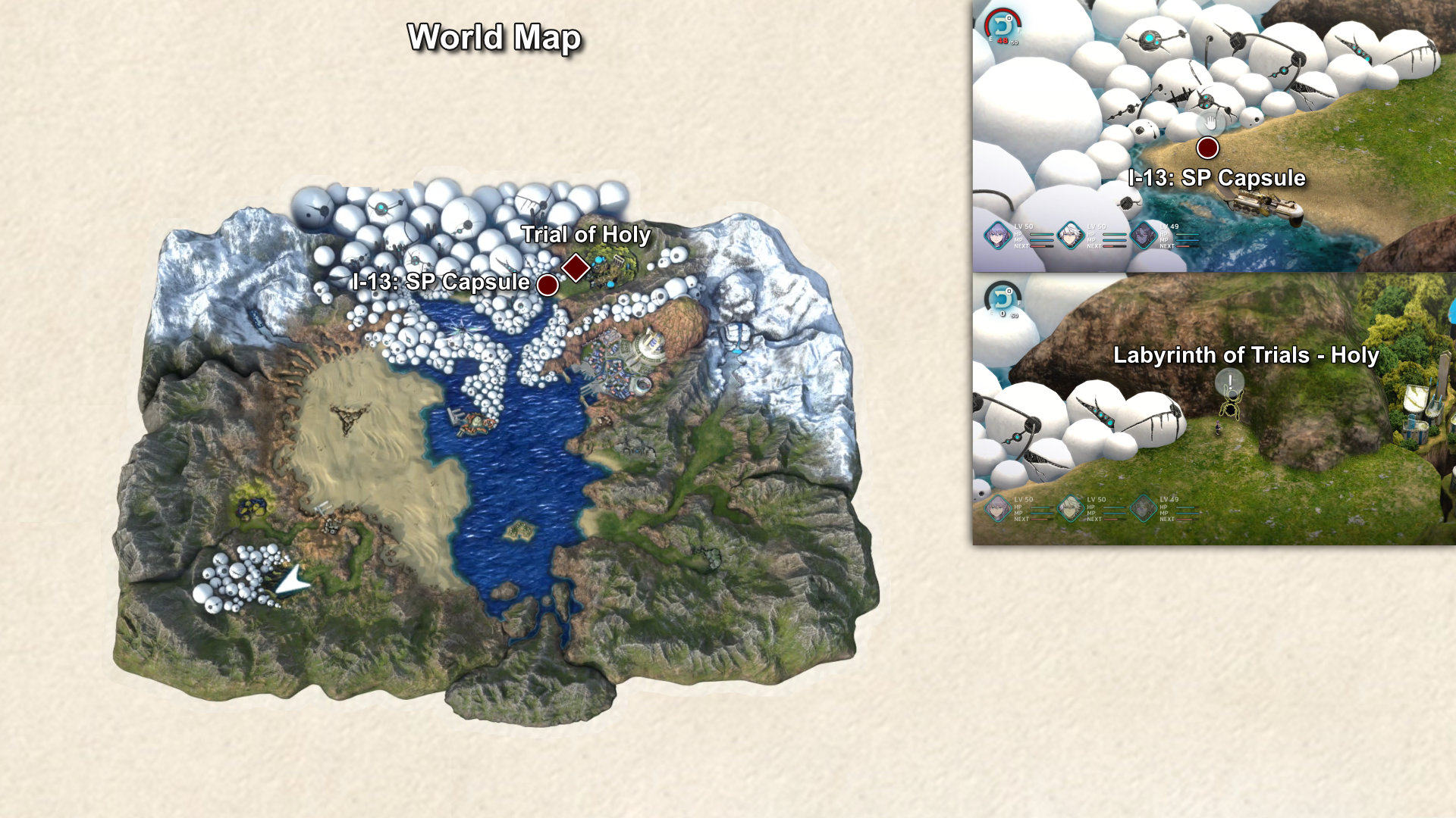 4008. World Map - Patht to Trial of Holy