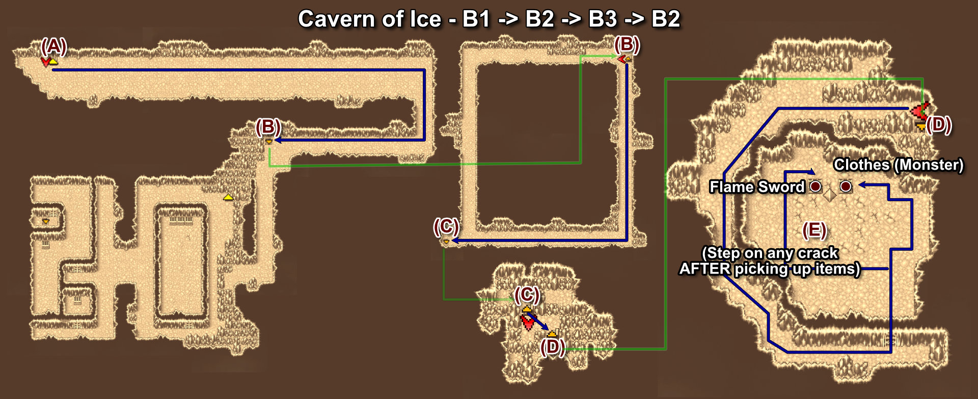1302. Cavern of Ice - B1 to B2