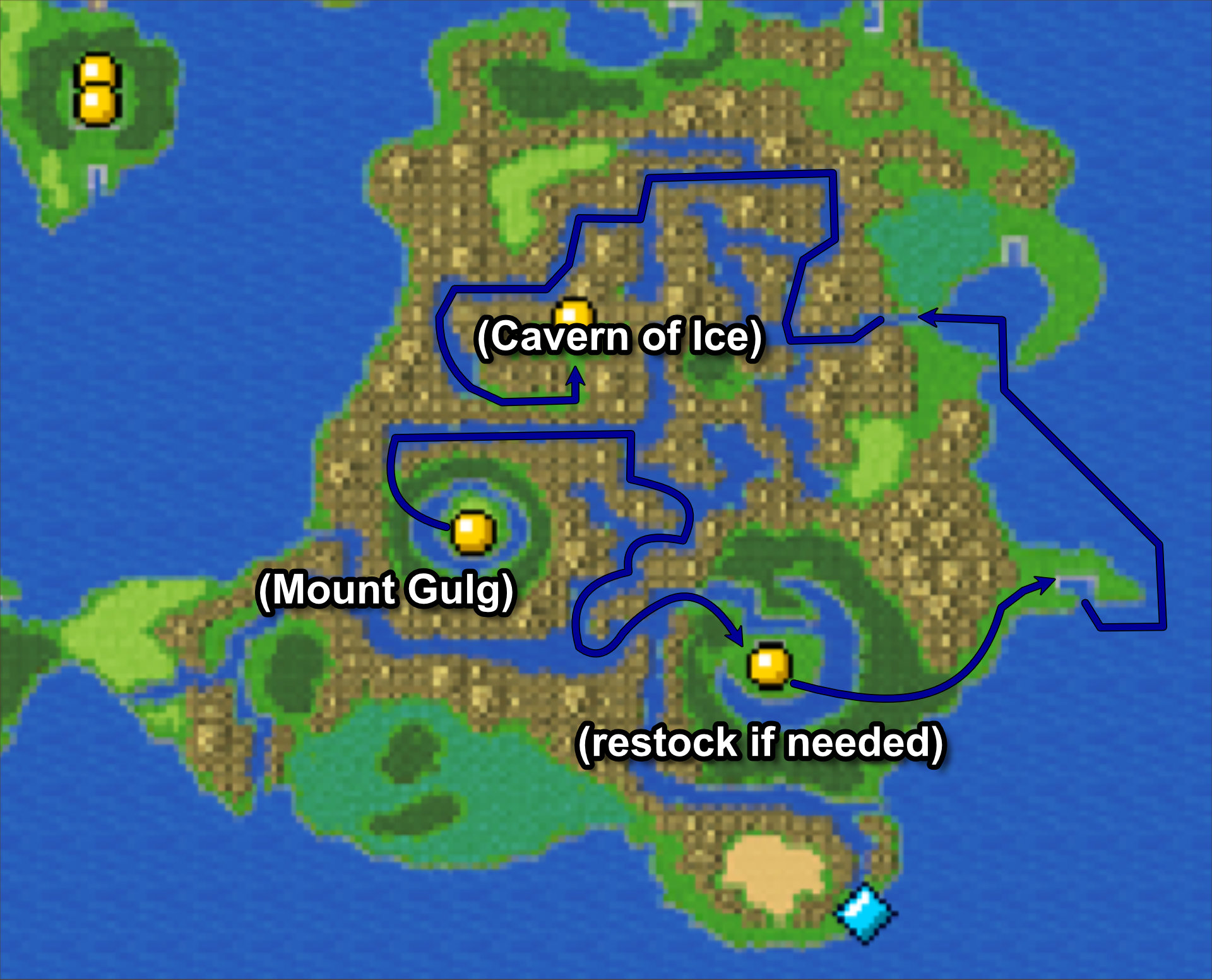 1301. Path to Cavern of Ice