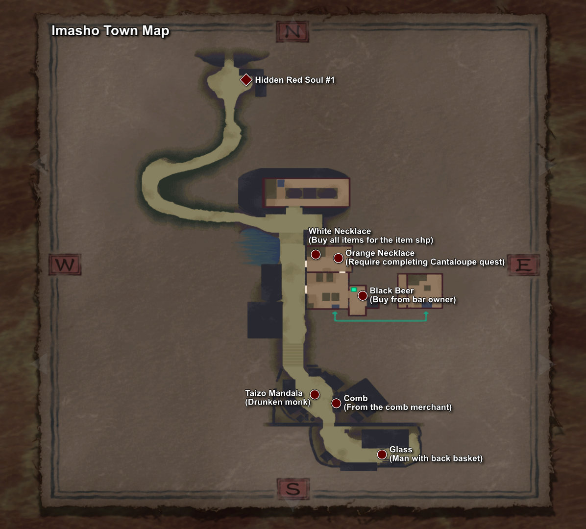 123. Imasho Town Item Map (Third Visit)