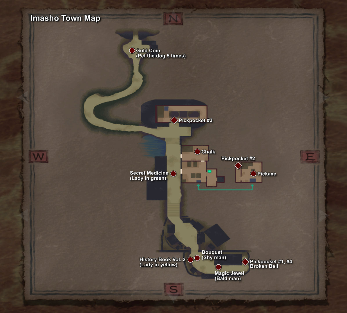070. Imasho Town Item Map (Second Visit)