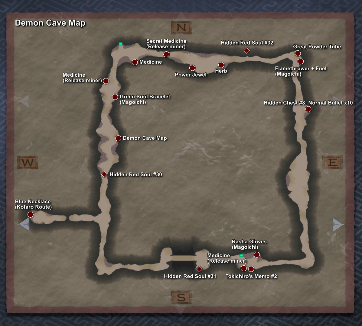 354. Demon Cave Item Map