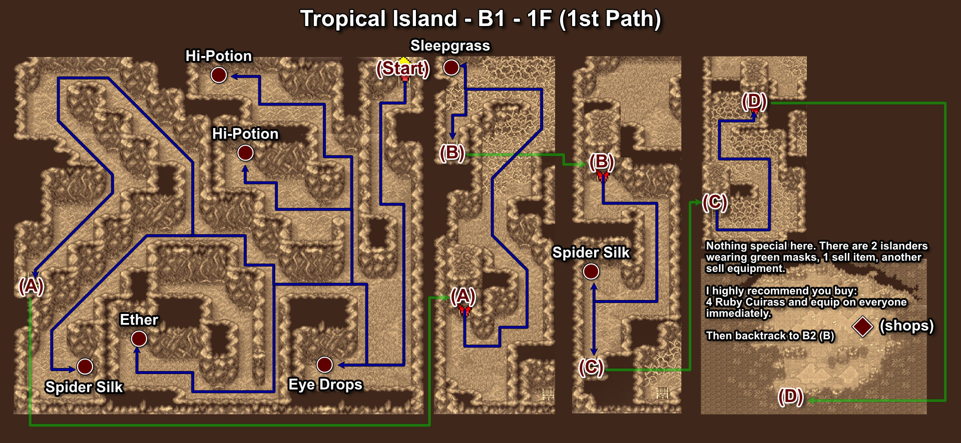 038. Tropical Island - B1 - 1F (1st Path)