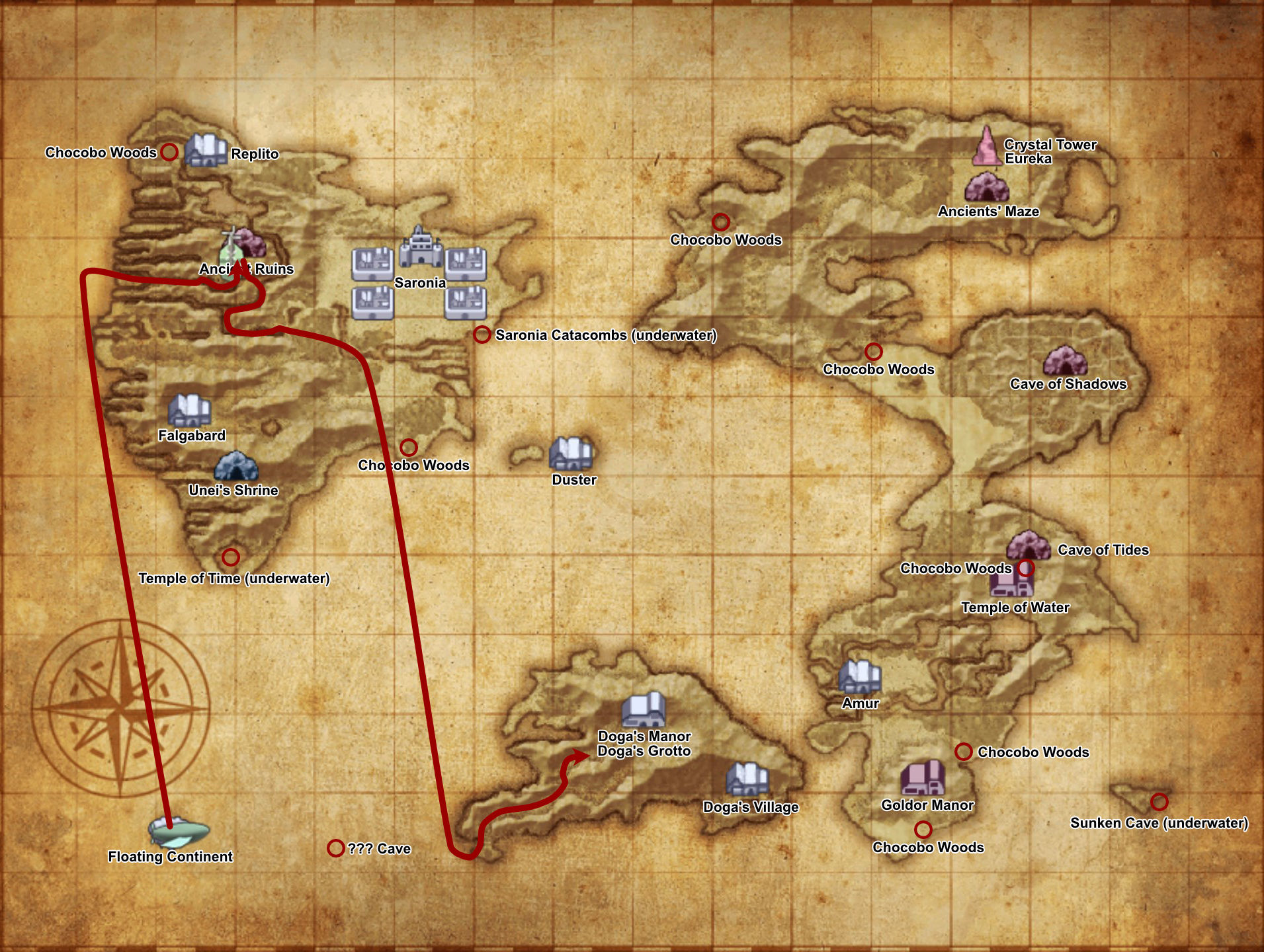 064. Doga's Grotto - World Map
